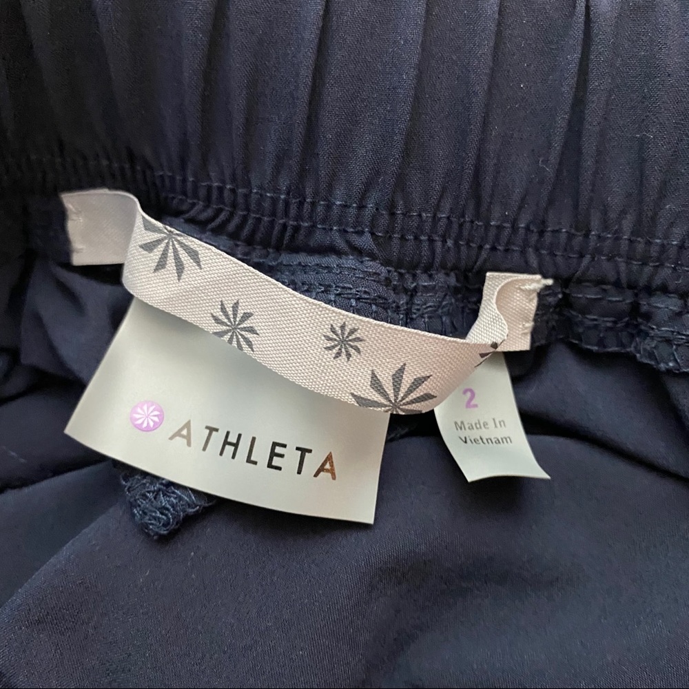Athleta Navy Blue Zip-Pocket Joggers - Picture 2 of 4